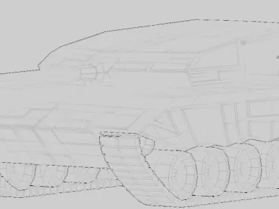 Type 96 Tank 3D Model Free low-poly 3D model