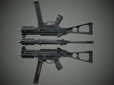 UMP 45 - Game Ready Low-poly 3D model