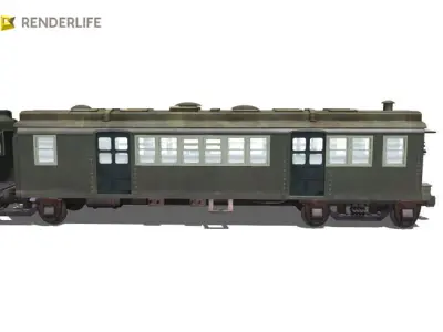 Old Chicago subway train 3D model