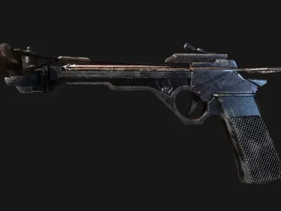 Crossbow Pistol Post-Apoc Low-poly PBR Low-poly 3D model
