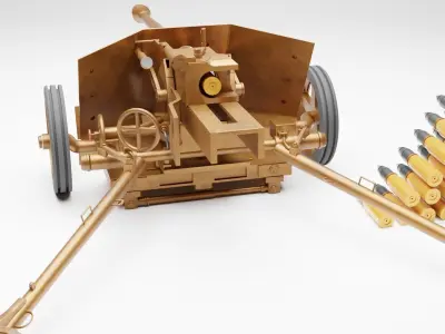 Anti tank Free low-poly 3D model
