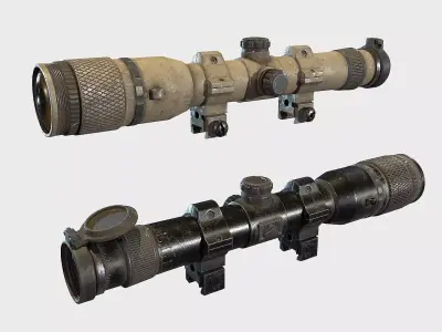 Optical Scope 9 Low-poly 3D model