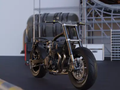 Motorbike Base for customizing 3D model