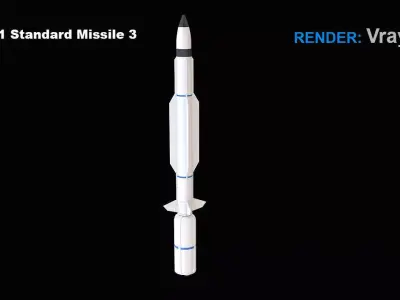 RIM-161 Standard Missile 3 3D model