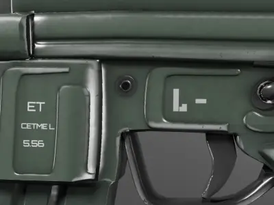 Assault rifle Cetme L Low-poly 3D model