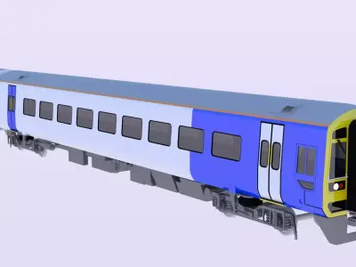 UK train exterior 3D model