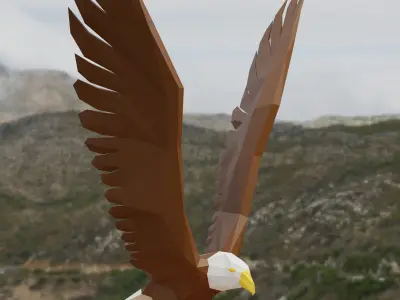 Eagle low poly 3D model