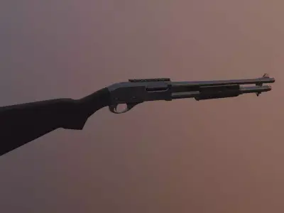 Remington 870 Shotgun Low-poly 3D model
