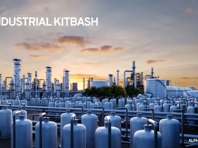 Industrial Kitbash 3D model