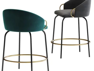 Claire Counter Bar Stool 3D model