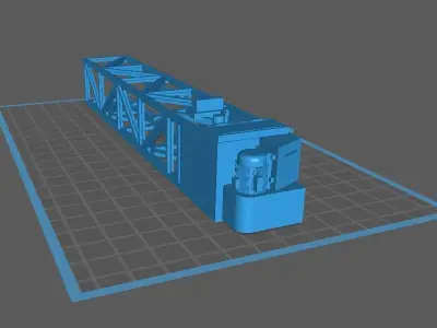 WW2 Field Repair Crane and Gantery 3D model