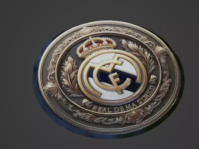Real Madrid Football Medallion 3D print model