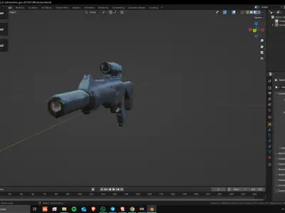 Sci-Fi Assault Rifle 07 Low Poly Game Ready Asset 3D model
