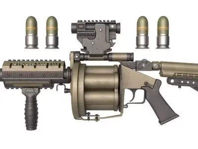 Grenade Launcher Milkor 3D model