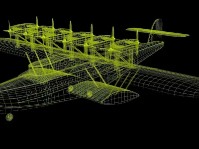 Dornier  DO-X Flying boat 3D model