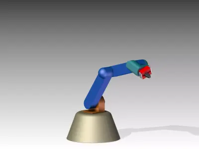 roboarm robotic arm with handle Free 3D model