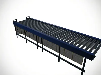 Tray Conveyor Setup Low-poly 3D model