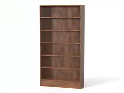 Simple Wooden Bookshelf Low-poly 3D model