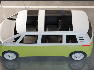 Volkswagen ID  Buzz Low-poly 3D model