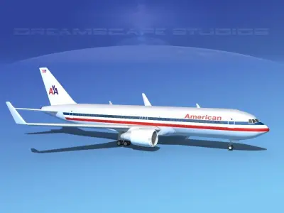 Boeing 767-300 American 3D model