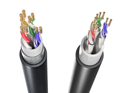  stretch cable Cable cut  3D model Low-poly 3D model