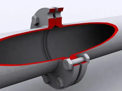 Pipe joint 3D model