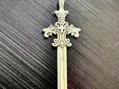  Filigree Sword Pendant  3D print model