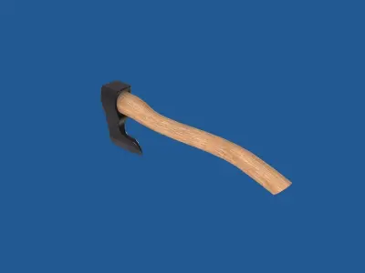 The axe is low - poly Low-poly 3D model