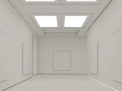 White Gallery 03 3D model