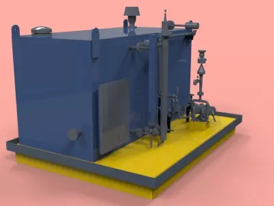 Skid tank  Free 3D model