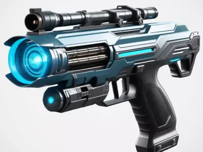 Futuristic Plasma Rifle 3D Model 3D model