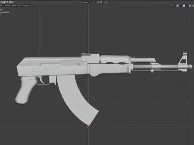 Ak47 Lowpolly Low-poly 3D model