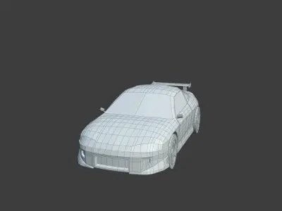 MITSUBISHI ECLIPSE low poly game ready 3d model Low-poly  Free low-poly 3D model