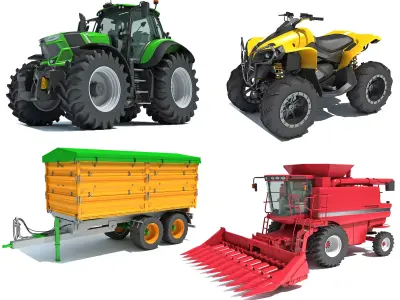 Farm Equipment Collection 3D Model Pack