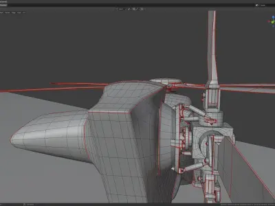 T625 GOKBEY Turkish Helicopter 3D model