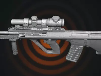 Modern Bullpup Assault Rifle 3D model