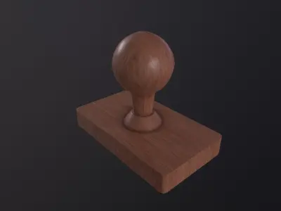 Wooden rubber 3D Model Low-poly 3D model