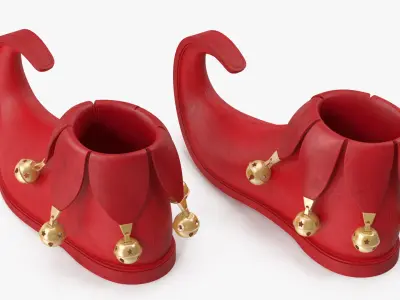  Elf Shoes Red with Bells 