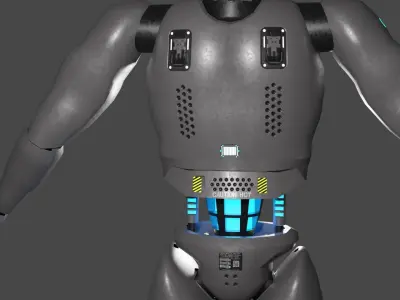 Sci-Fi Android Character Low-poly 3D model