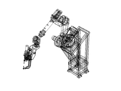 Elevated Welding Robot Free 3D model