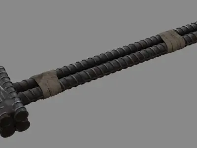 Rebar Sledgehammer Free low-poly 3D model