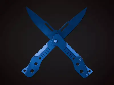 Knife 4 A Low-poly 3D model