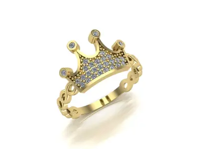 Crown Ring  3D print model 3D print model