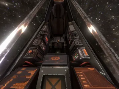 LAC - Light Assault Craft - Cockpit Low-poly 3D model