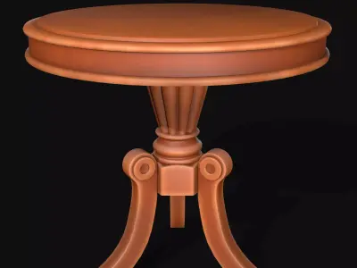 Coffee Table Antique Stylized Low-poly 3D model