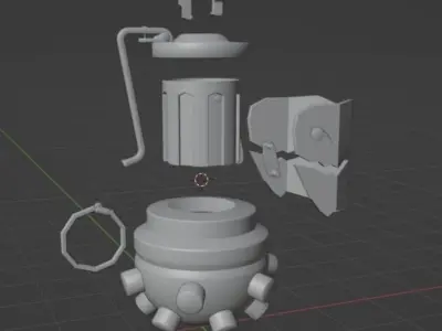 The Jinx Grenade Low-poly 3D model