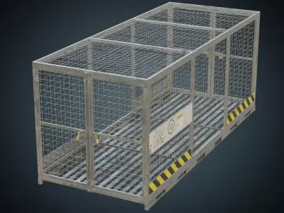 Cage 3B Low-poly 3D model