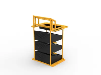 Industrial Tool Rack-Cabinet 3D model