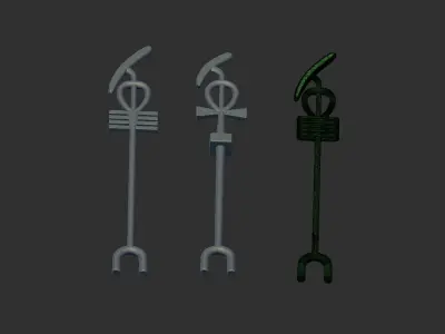 Egyptian Pharaoh Scepter of the god Ptah 3d printable model cnc 3D print model