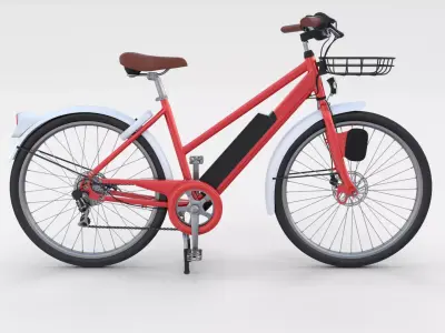 Electric Bicycle Red 3D model